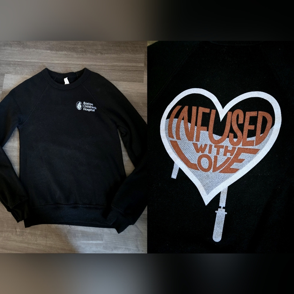 Authentic Boston Children's Hospital "Infused with Love" Crew Neck Pullover
